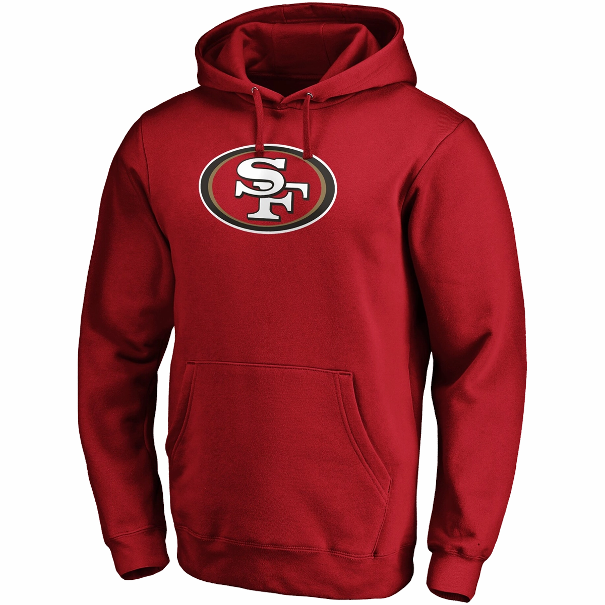 RipstopFabric Flatlock Seams Men's 49ers Primary Logo Fitted Pullover Hoodie