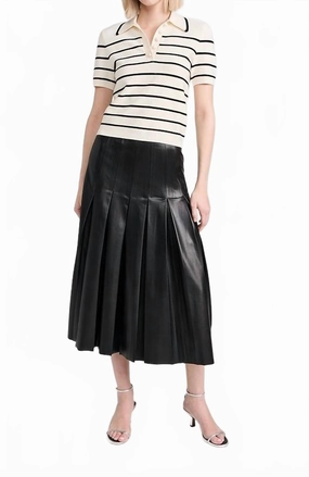 Minimalist Layering Polished Fit Herson Skirt In Black