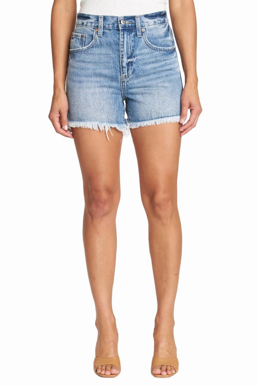 teen clothing Women's Maeve Super High Rise Cut Off Short In Play Day