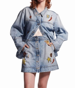 Jackpot Skirt In Denim Easy Vibe