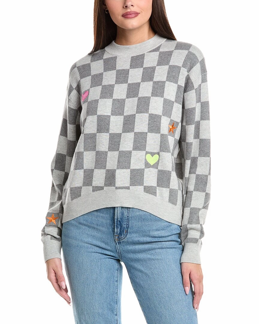Stretch Knit Technology WISPR Cleo Checkerboard Silk-Blend Sweater