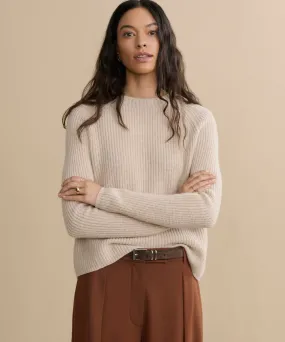 Snag Resistant Surface Neutral Fit Cashmere Fisherman Sweater
