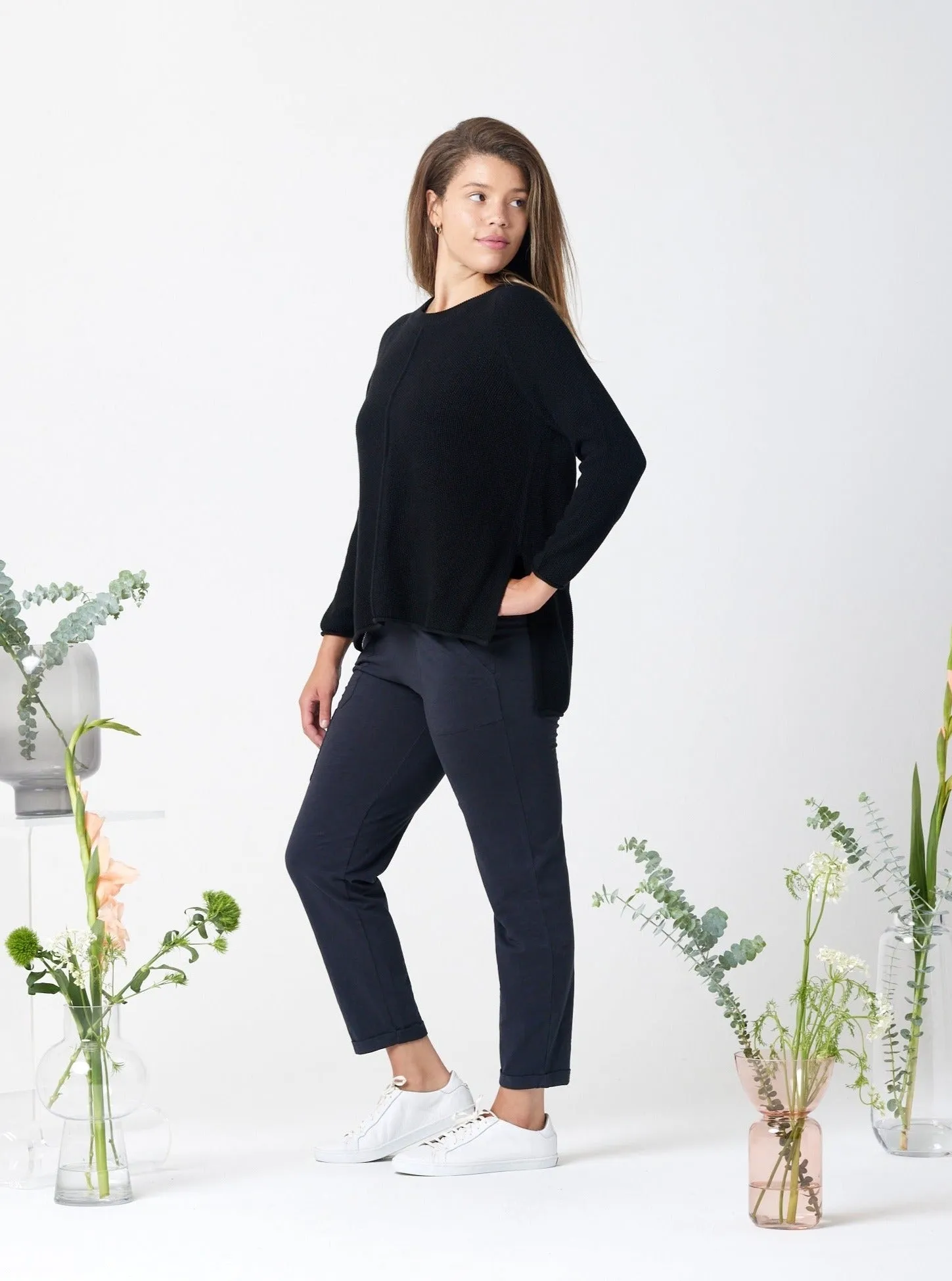 Solstice Sweater - Black Lounge Outfit Spandex Integration