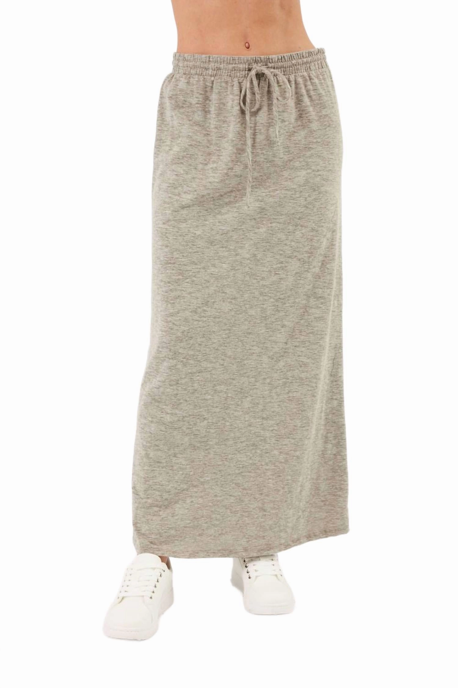 Lucy Maxi Skirt In Grey Aesthetic Look Outfit Flow