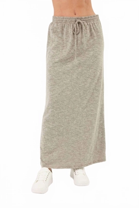 Lucy Maxi Skirt In Grey Aesthetic Look Outfit Flow