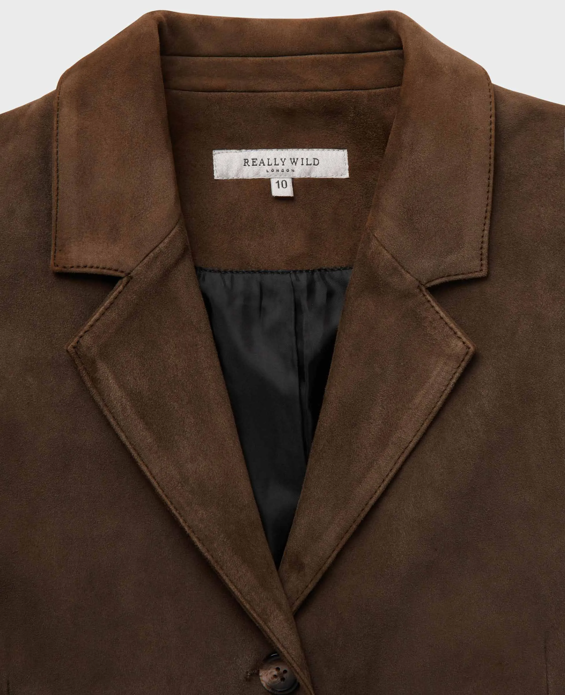 Clifford Suede Belted Jacket Wind Protection