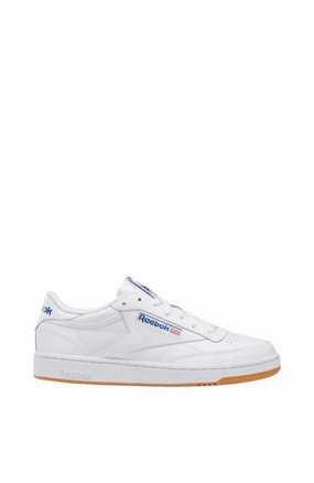 Club C 85 Shoe White Royal Gum Abrasion Resistant Outsole Thermoplastic Heel Stabilizers
