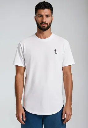 Light Outfit ESSENTIAL SWAG CURVED HEM OFF WHITE T-SHIRT