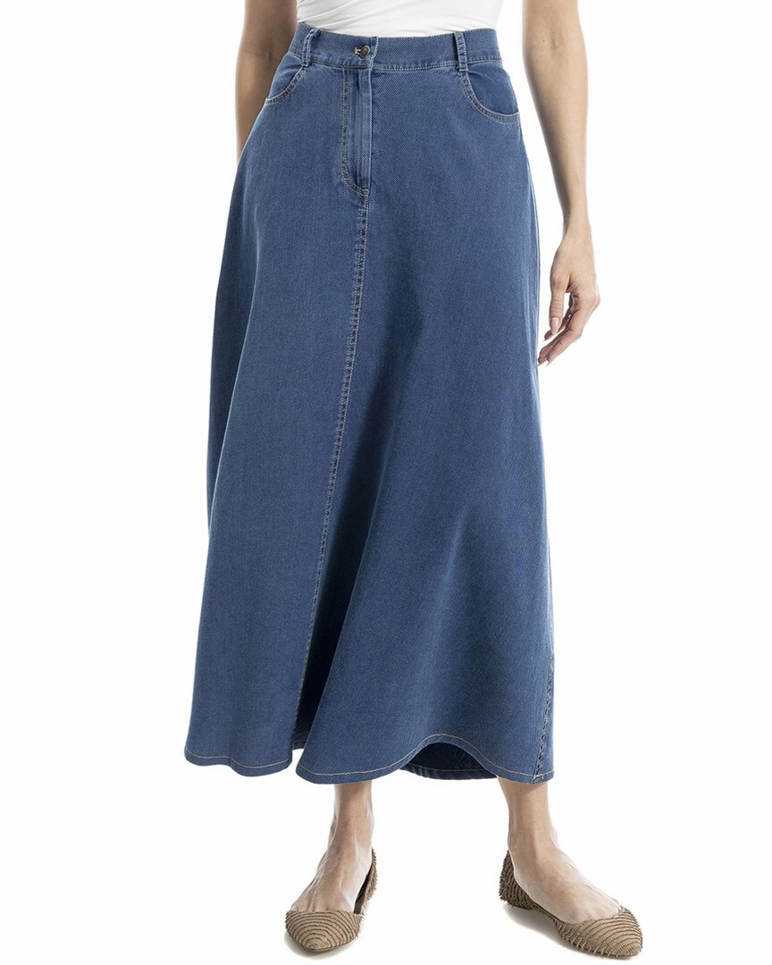 Max Studio A-Line Maxi Skirt Reinforced Pockets Wearable Art