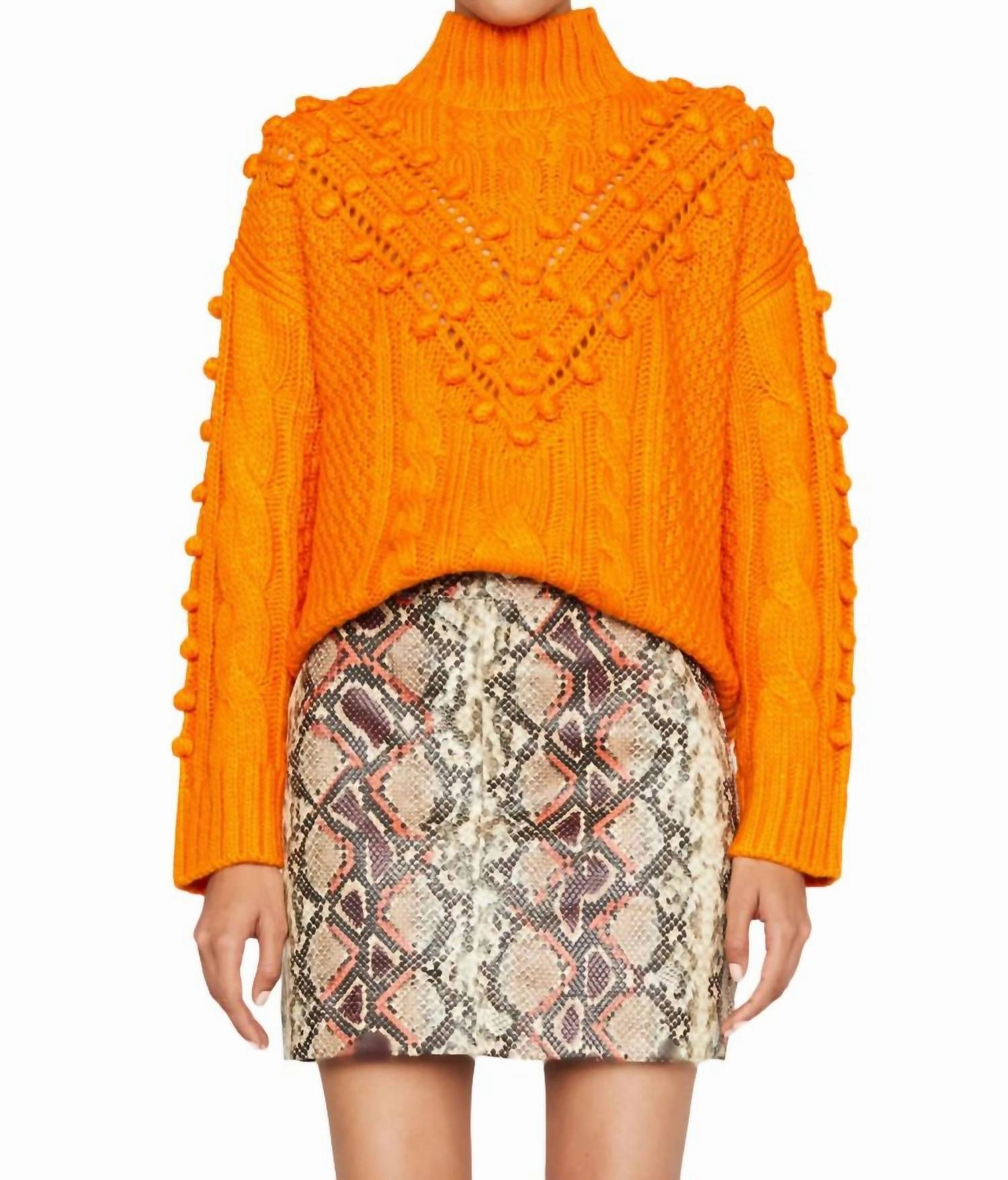 Non Pilling Surface Eris Sweater In Persimmon