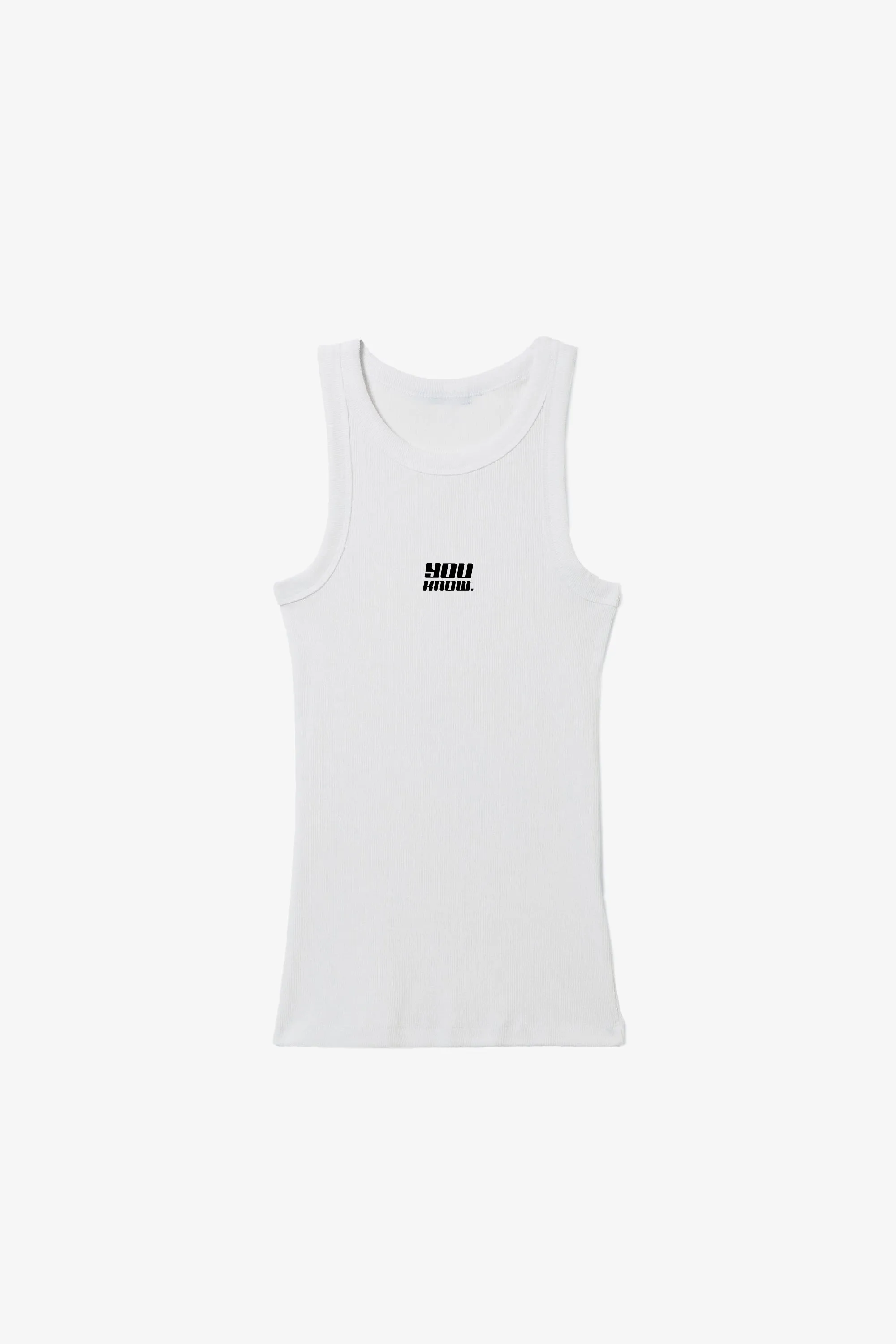 Travel Light Mens Ribbed Singlet | White