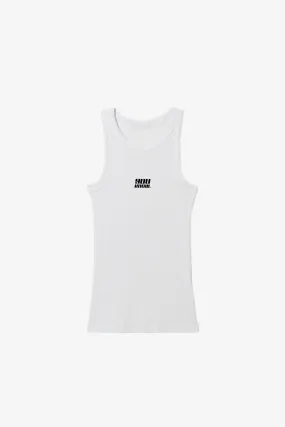 Tight fit sexiness Mens Ribbed Singlet | White