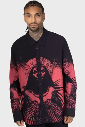 M??rr??gan Moon Shirt Lace Accent Lightweight Construction
