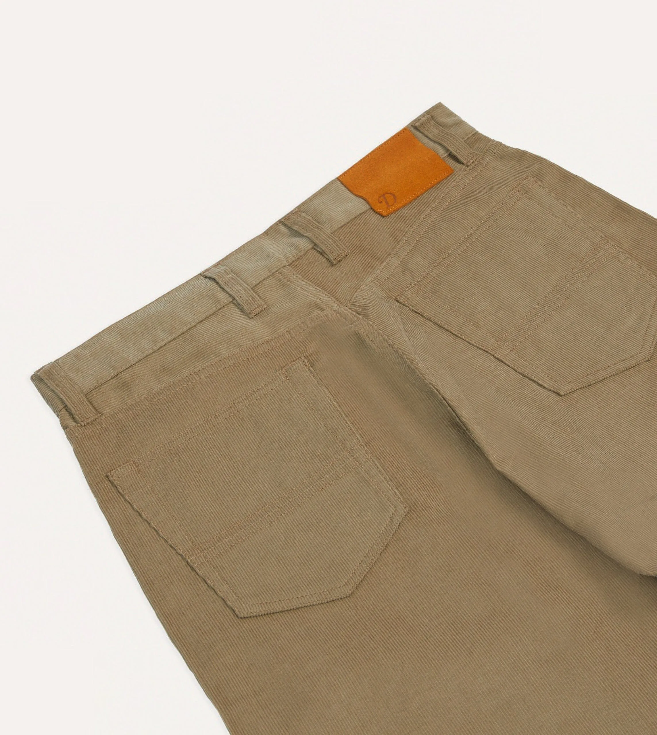Tobacco Japanese Selvedge Needlecord Five-Pocket Trousers Move Comfort Soft Comfort
