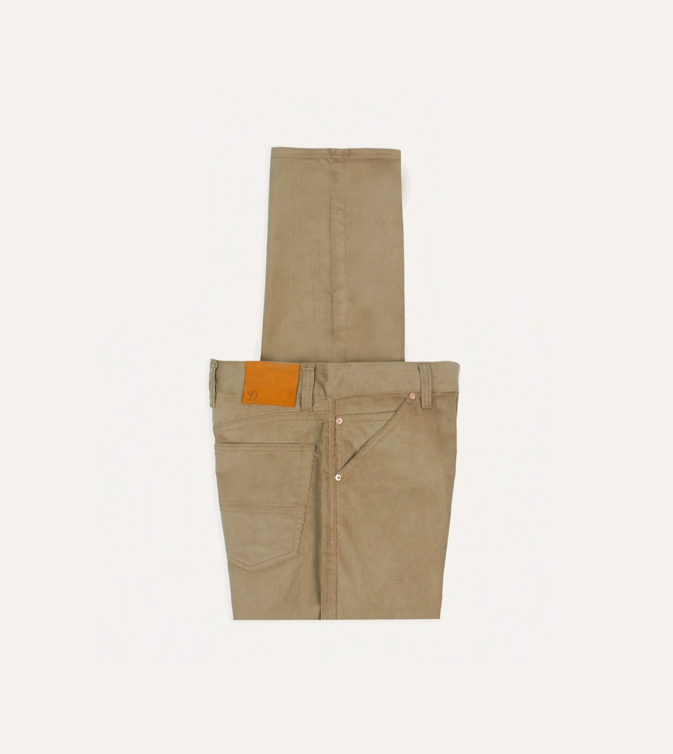 Tobacco Japanese Selvedge Needlecord Five-Pocket Trousers Quick Flex Non Iron Technology