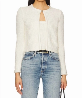 Blaise Cardigan Set In Cream Cold Weather Outfit Effortless knitwear