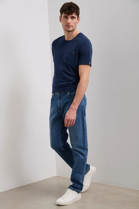 Neutral palette Comfort fit five pocket jeans
