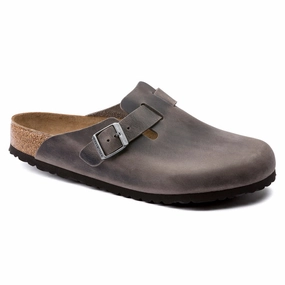 Mens Birkenstock Boston Oiled Iron Sporty Look
