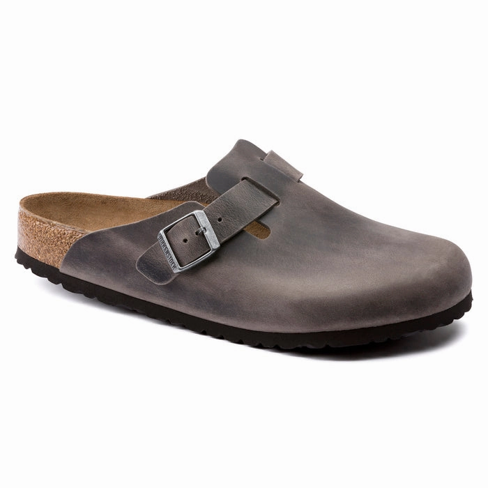 Mens Birkenstock Boston Oiled Iron Urban Shift Short Walk