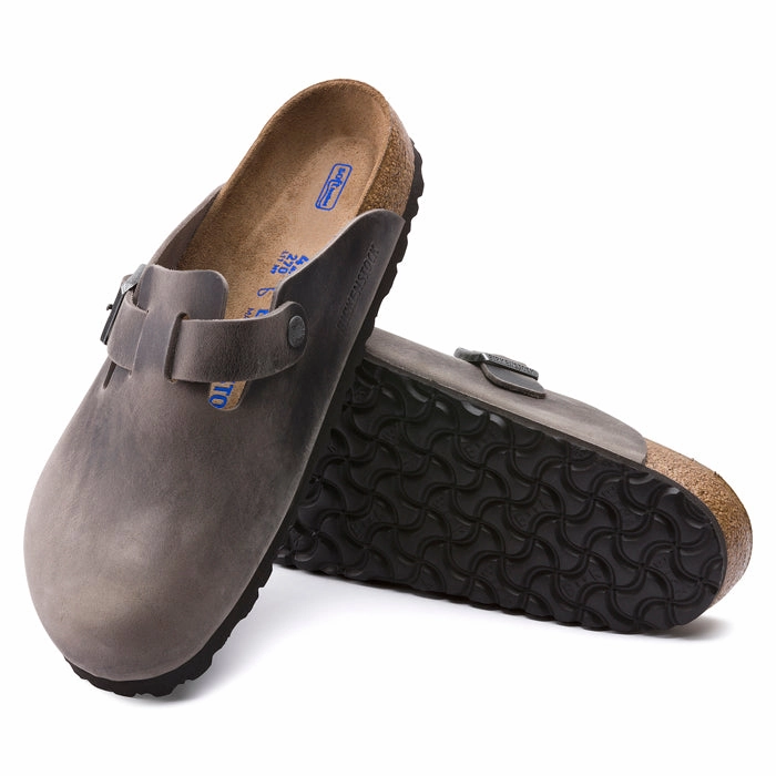 Mens Birkenstock Boston Oiled Iron Weekend Casual durable soles