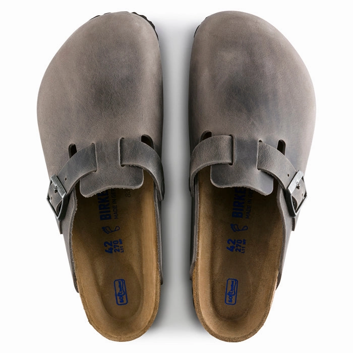 Mens Birkenstock Boston Oiled Iron Casual Dry Touch