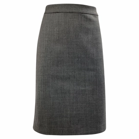 Hip Skimming Laidback Mood Nili Lotan Pippa Pencil Skirt in Grey Polyester
