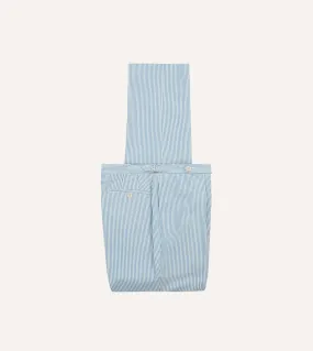 Neutral Style RipstopFabric Seersucker Cotton Single Pleat Trouser