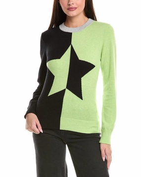 Layered Comfort Wear Fade Resistant Textiles WISPR Split Star Silk-Blend Sweater
