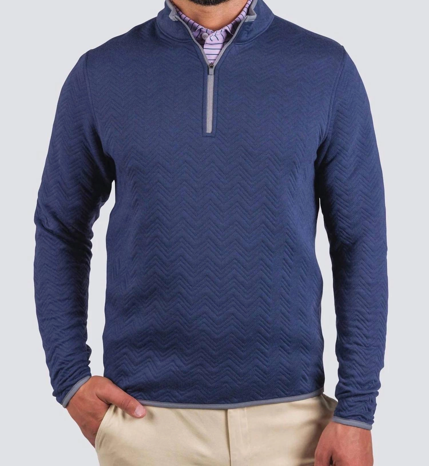 Erwin Quilted Pullover Sweater In Admiral Warm Look Everyday Layers