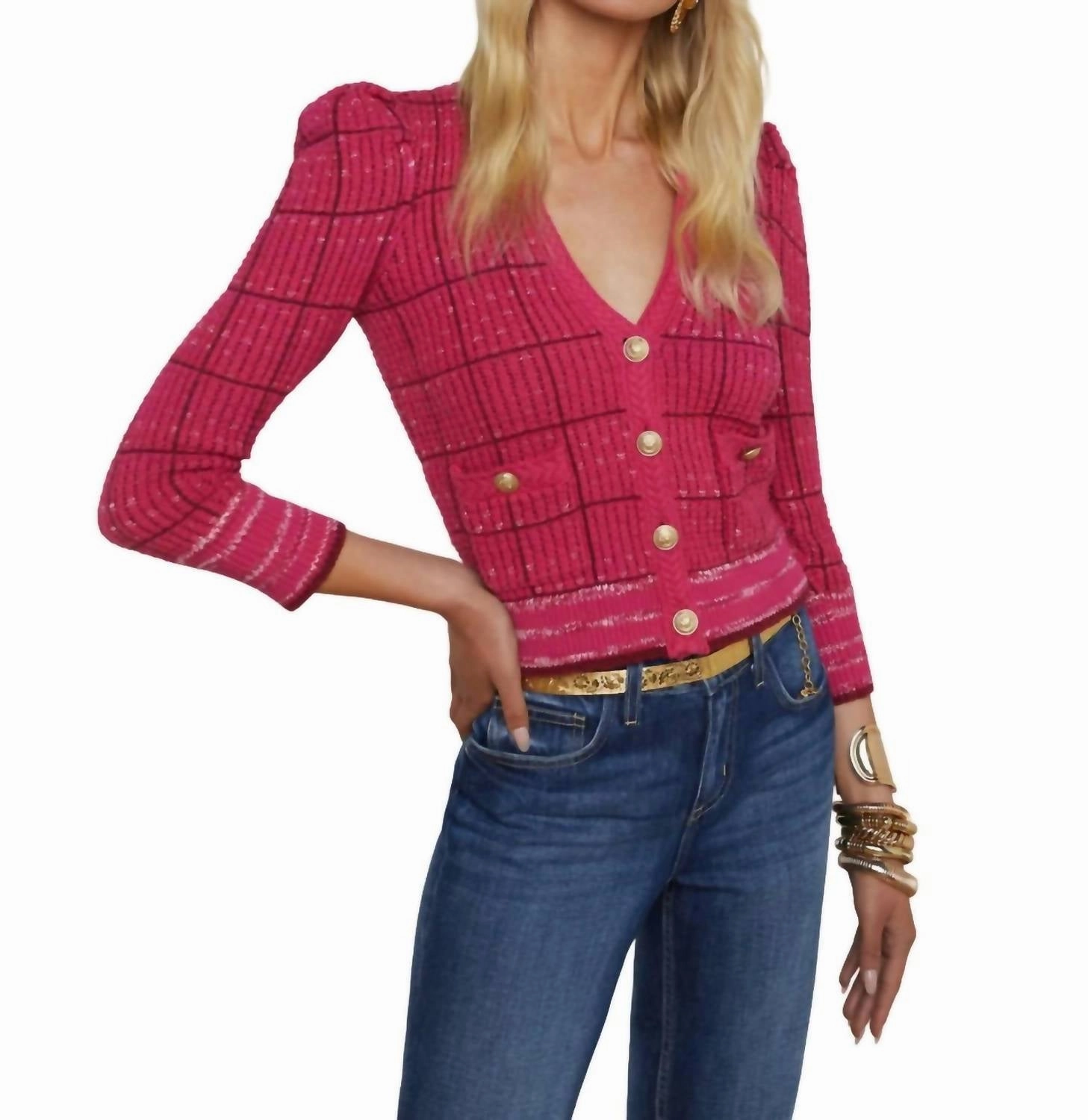 Cold Weather Wear Jenni Cardigan In Pink Multi