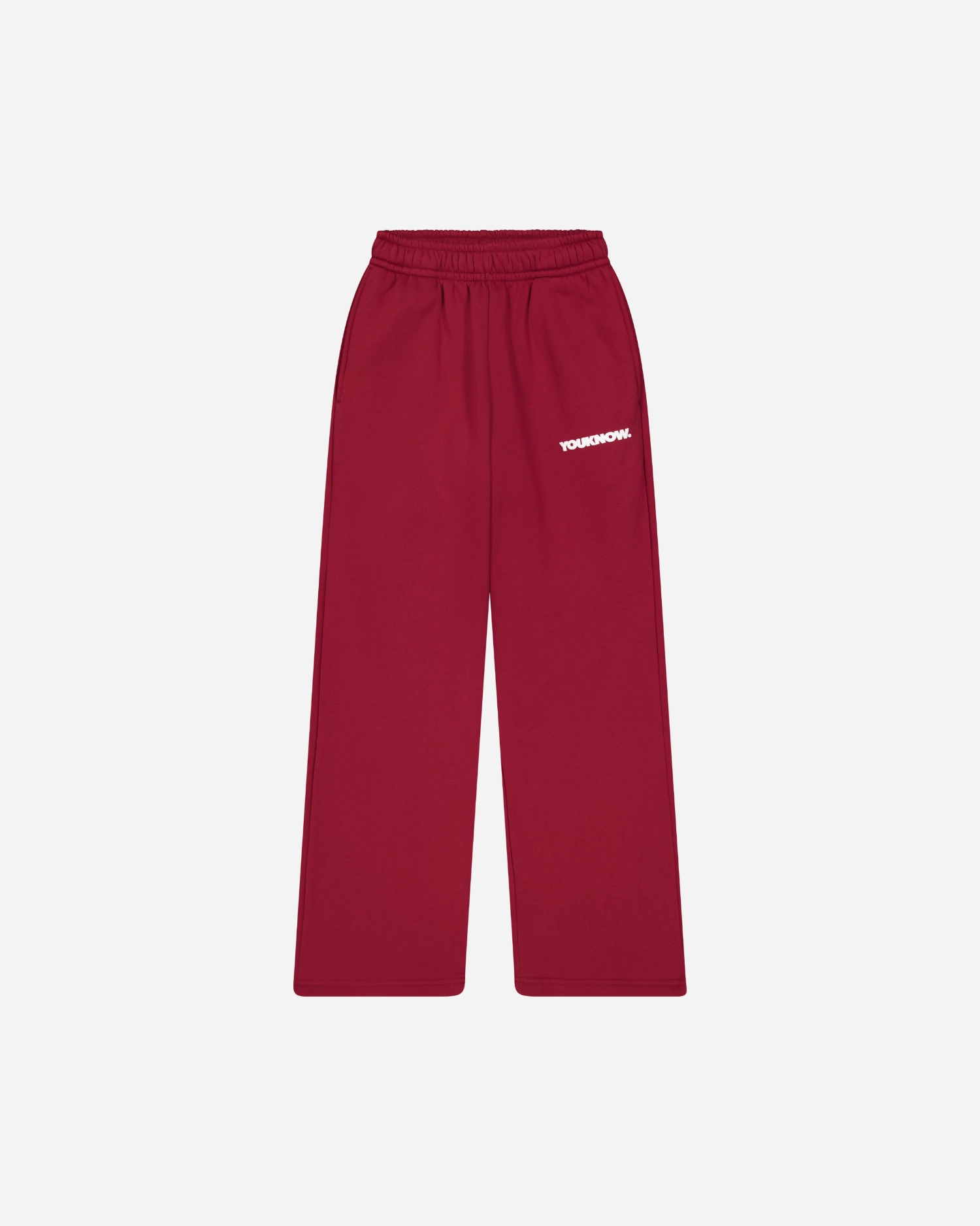 BLOCK WIDE-LEG SWEATPANTS | Maroon NonChafingLegs