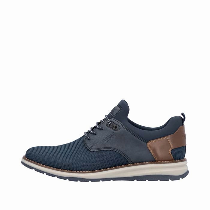 Street Casual Handcrafted Stitching Mens Rieker Dustin 50 in Baltik/Lake/Mogano/Navy