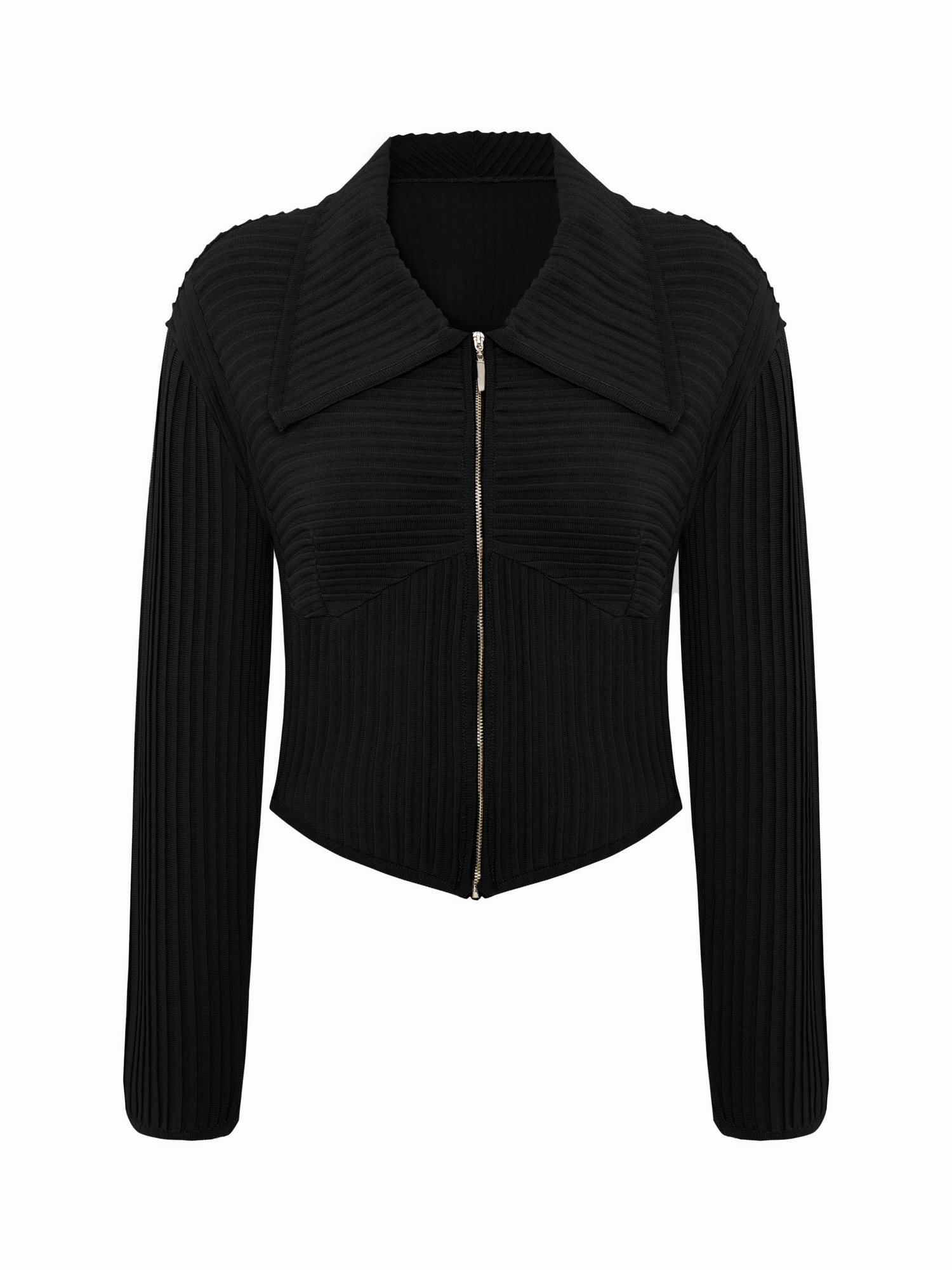 Fitted Knit Cardigan Layered Fashion
