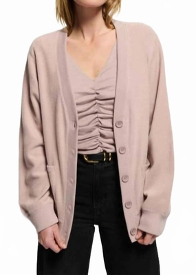 Chilly Weather Sophisticated Style Knox Cardigan In Whisper