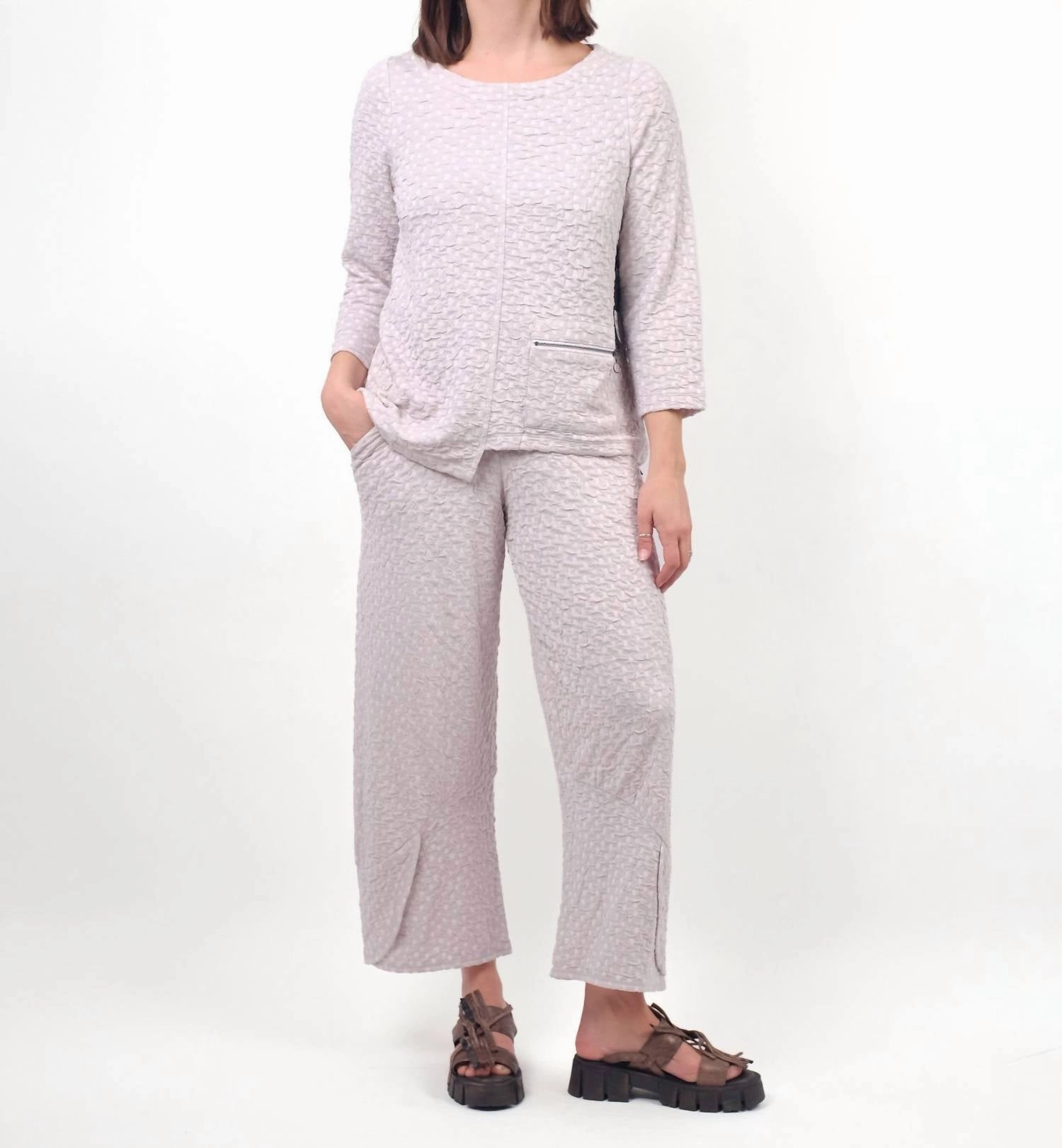 Elliptical Long Sleeve Pullover In Pink Winter Apparel Cold-Weather Apparel