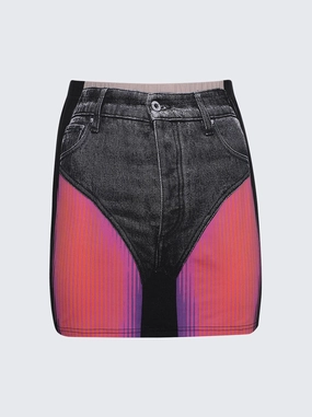 X Jean Paul Gaultier Trompe-l'oeil Janty Mini Skirt Photography Session Flexible Motion