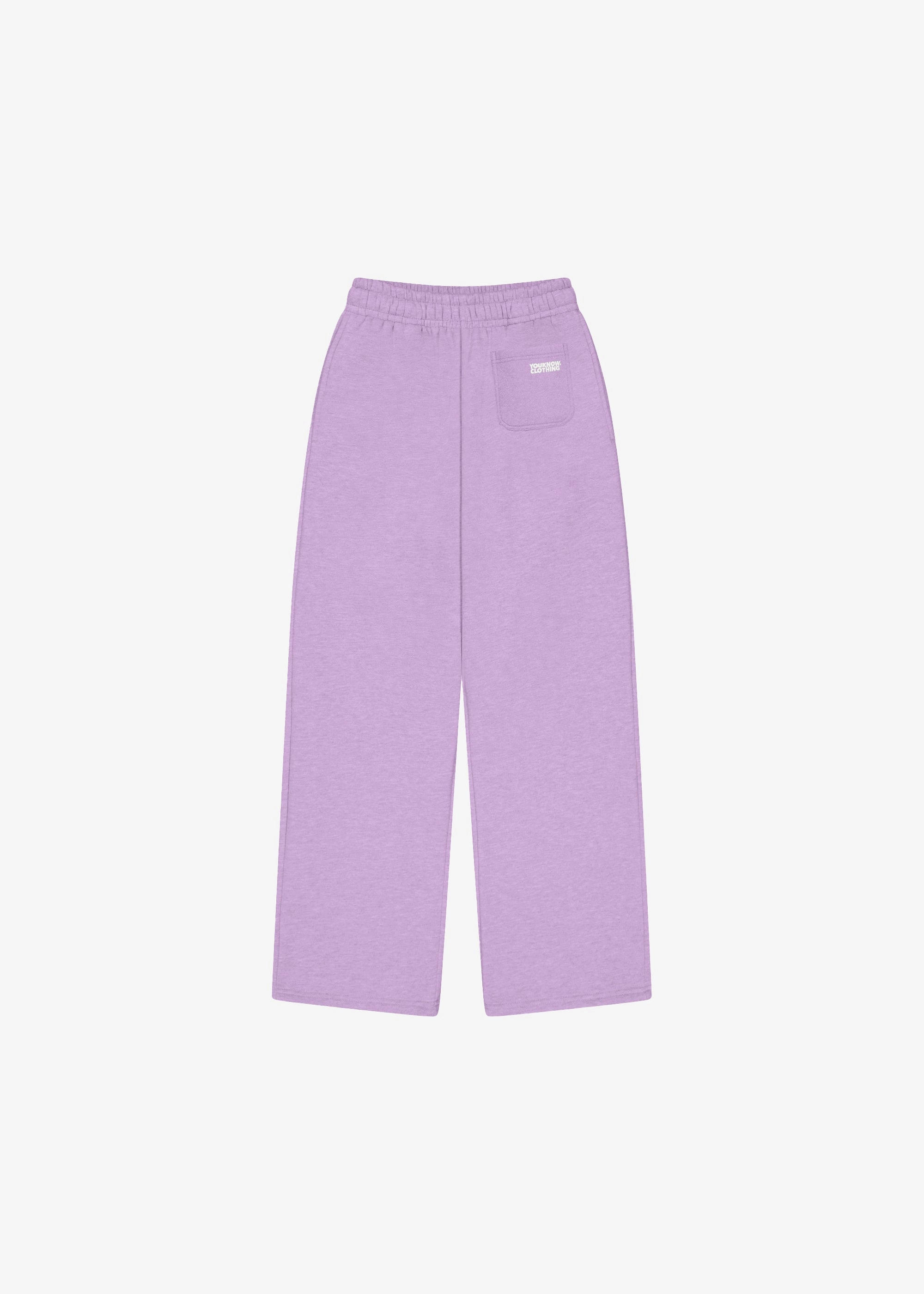 Effortless Design Soft Waistband BLOCK WIDE-LEG SWEATPANTS | Lilac