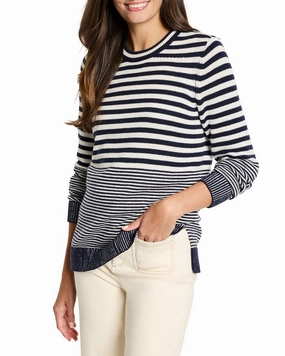 Cold Day Ready NIC   ZOE Cashmere-Blend Striped Sweater