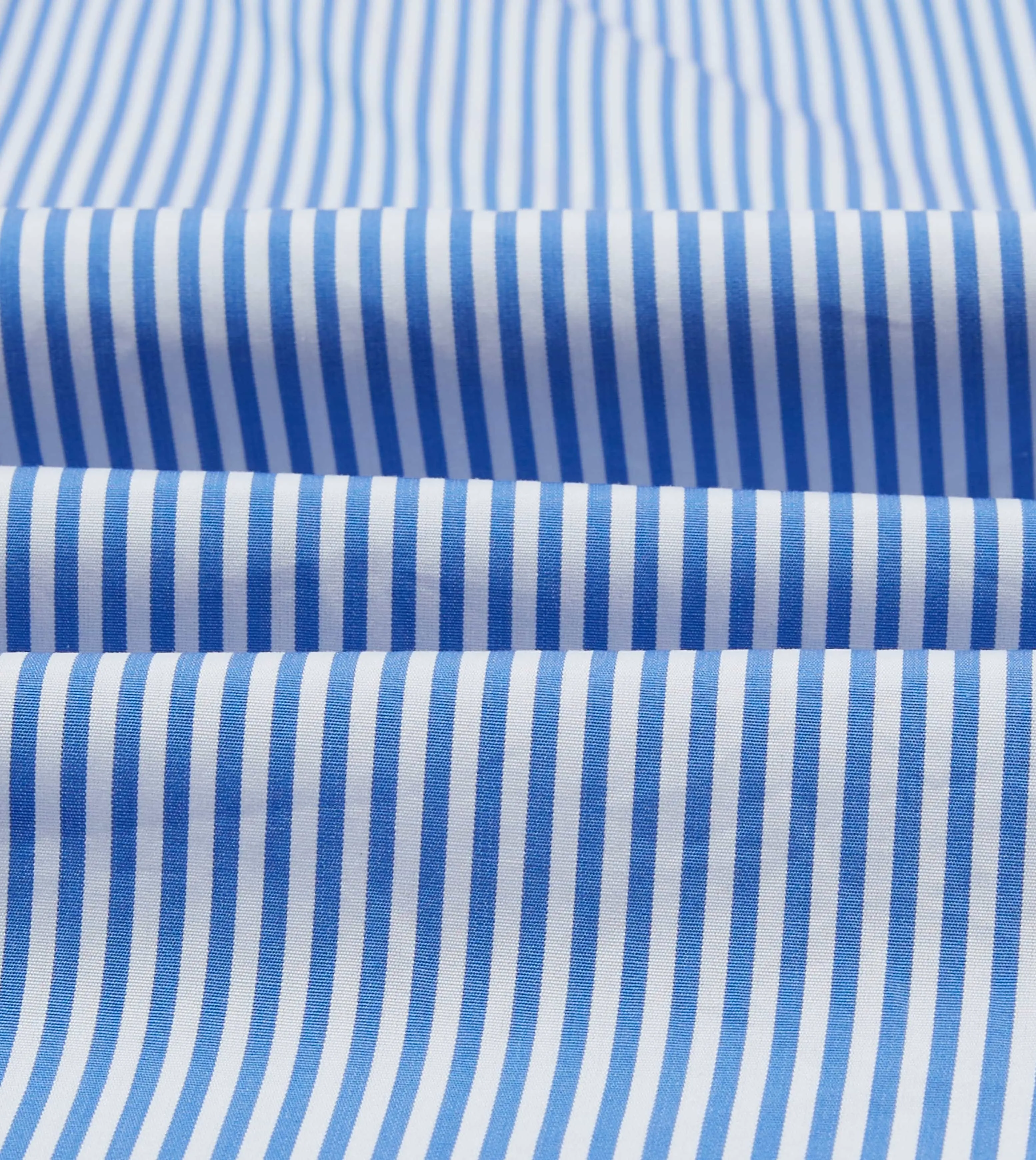 Quick Dry Technology Blue Bengal Stripe Cotton Poplin Button-Down Shirt