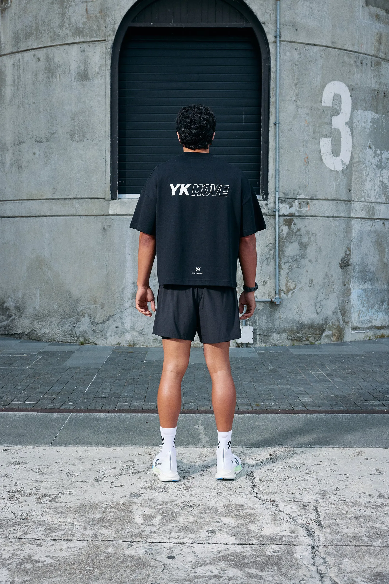 Layered Style Durable Collar Construction YK Move Champion Tee | Black