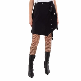 The Attico Asymmetrical Stretch Jersey Mini Skirt Multi Purpose Fabric