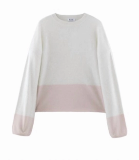 Seasonal Comfort Contrast Pullover Light Heather Grey Multi