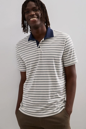 Holiday Outfit Contrasting Collar Polo