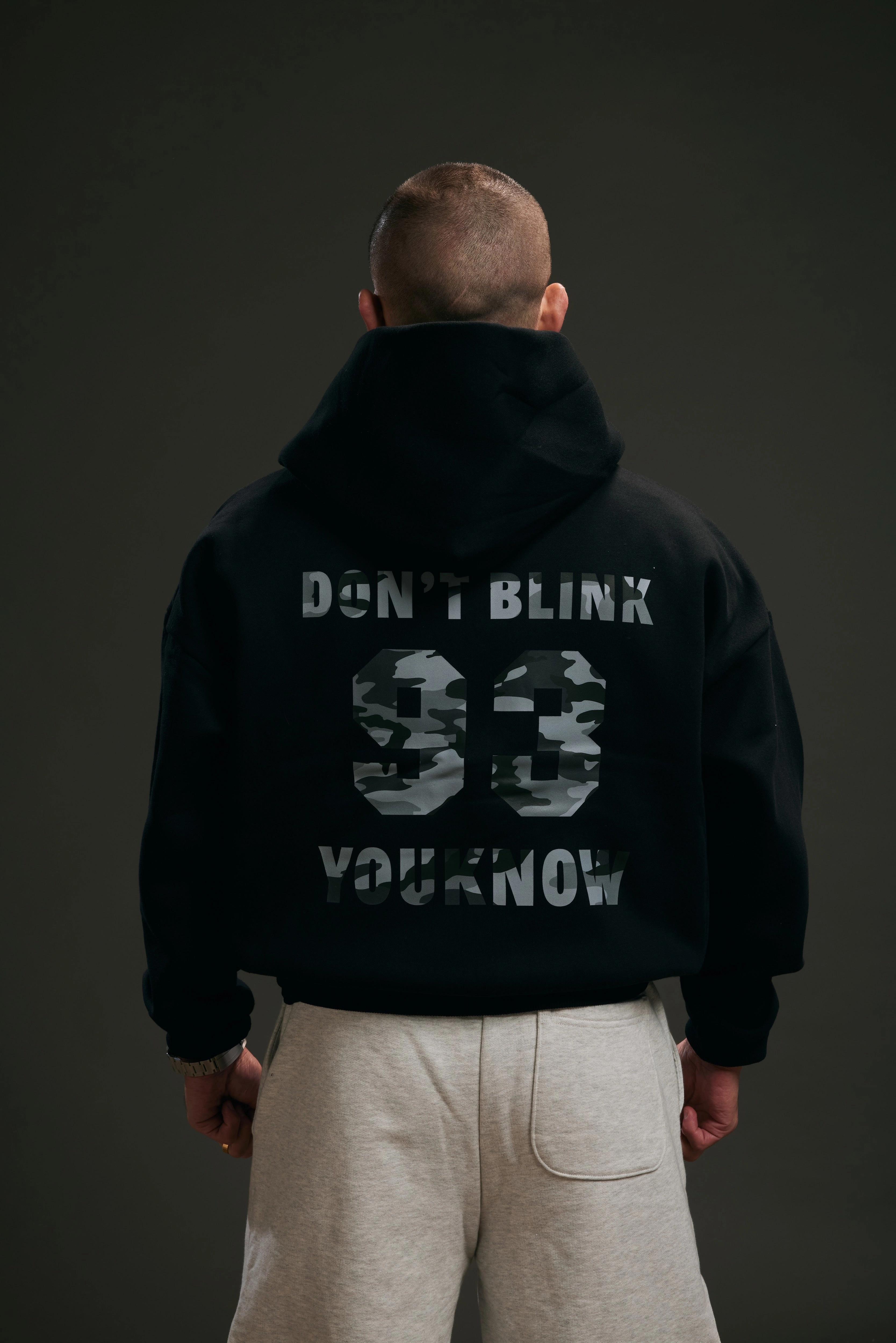 Soft Sense Reinforced Hemline KKF Champ Hoodie | Black
