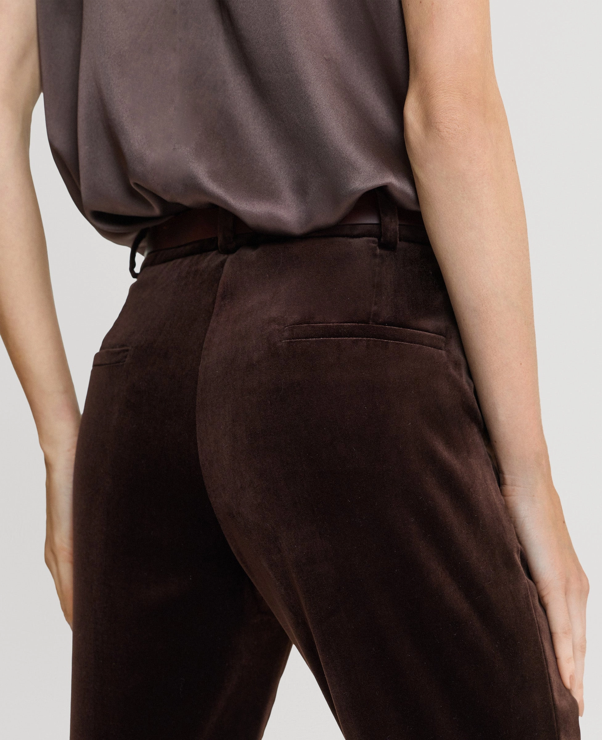 Mayfair Velvet Flare Trousers Minimal Cut Minimal Look