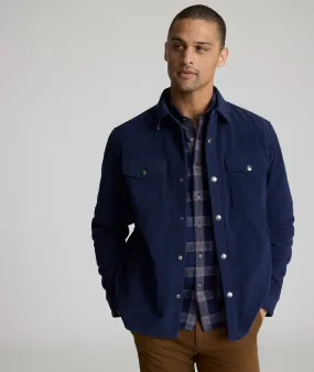 Double Stitched Seams Cord Shirt Jacket