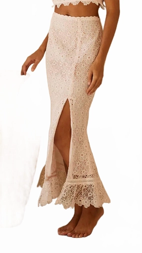 Cordelia Lace Skirt In Petal Breezy Style