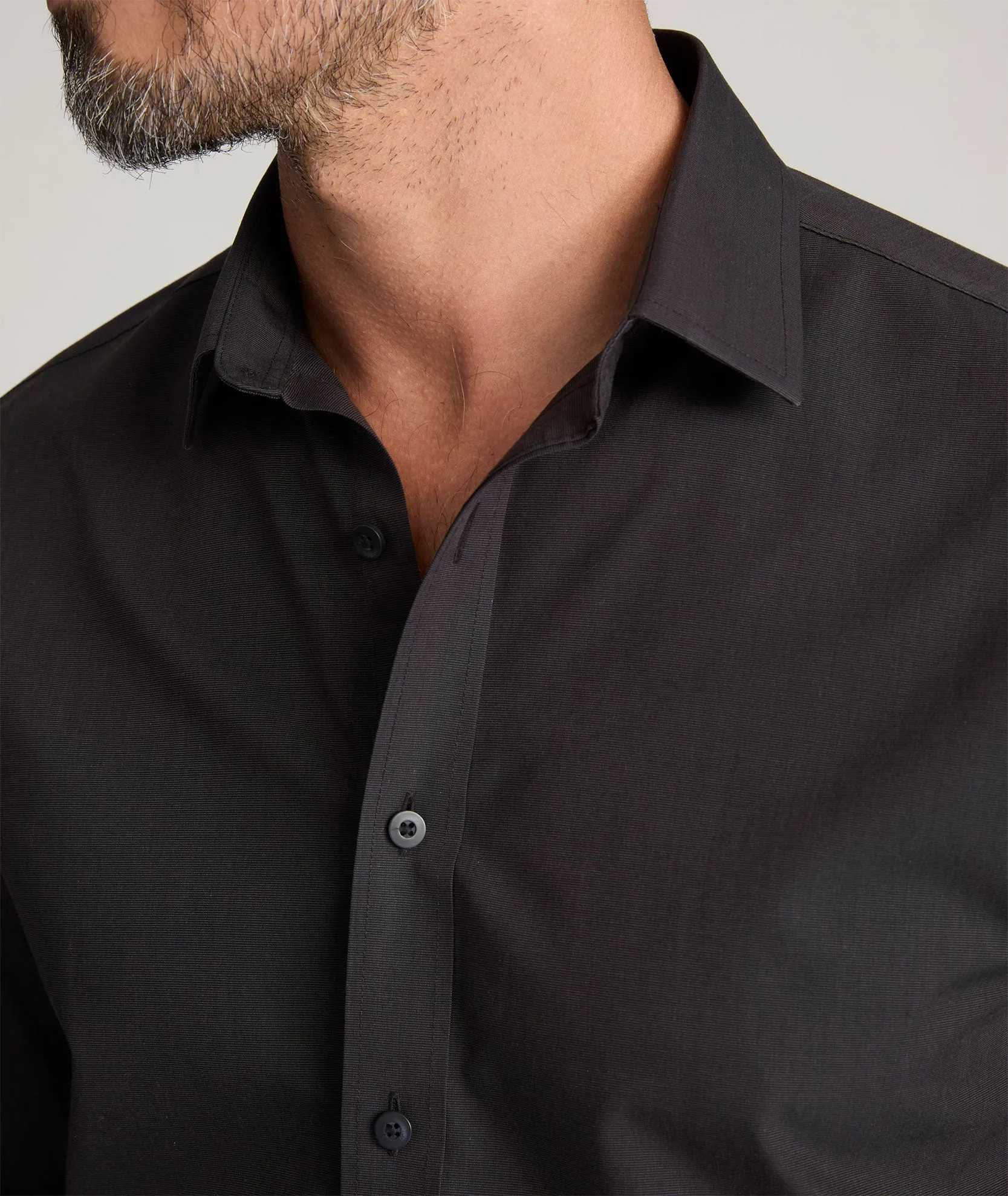 Wrinkle-Free Black Stone Shirt Workwear Essential crew neck