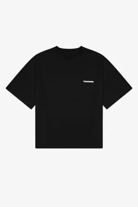 Core Box Heavyweight Tee | Black Durable Color Retention