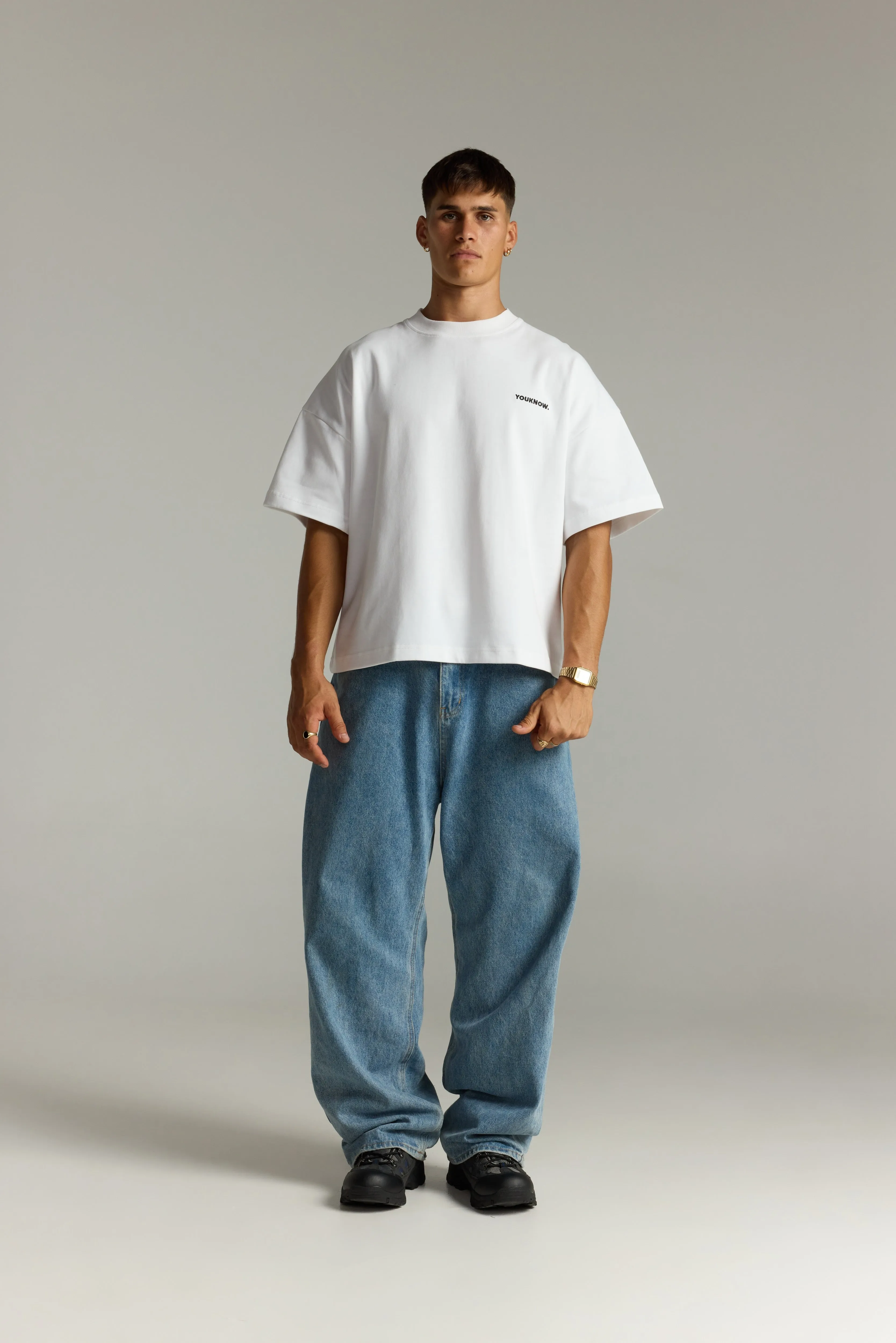 Core Box Heavyweight Tee | White QuickDryTechnology